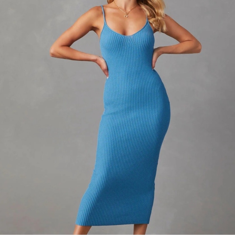 Vici Ribbed Knit Bodycon Dress